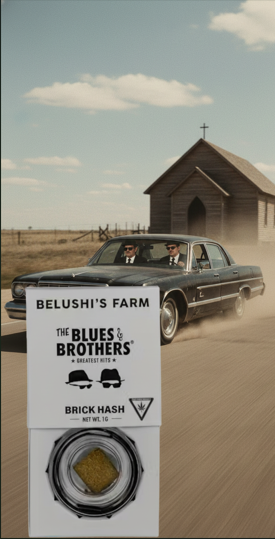 High Grass Farms The Blues Brothers | Brick Hash | 1g