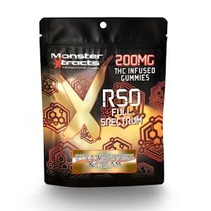 Gummies | RSO | Strawberries & Cream | 200mg | Monster X