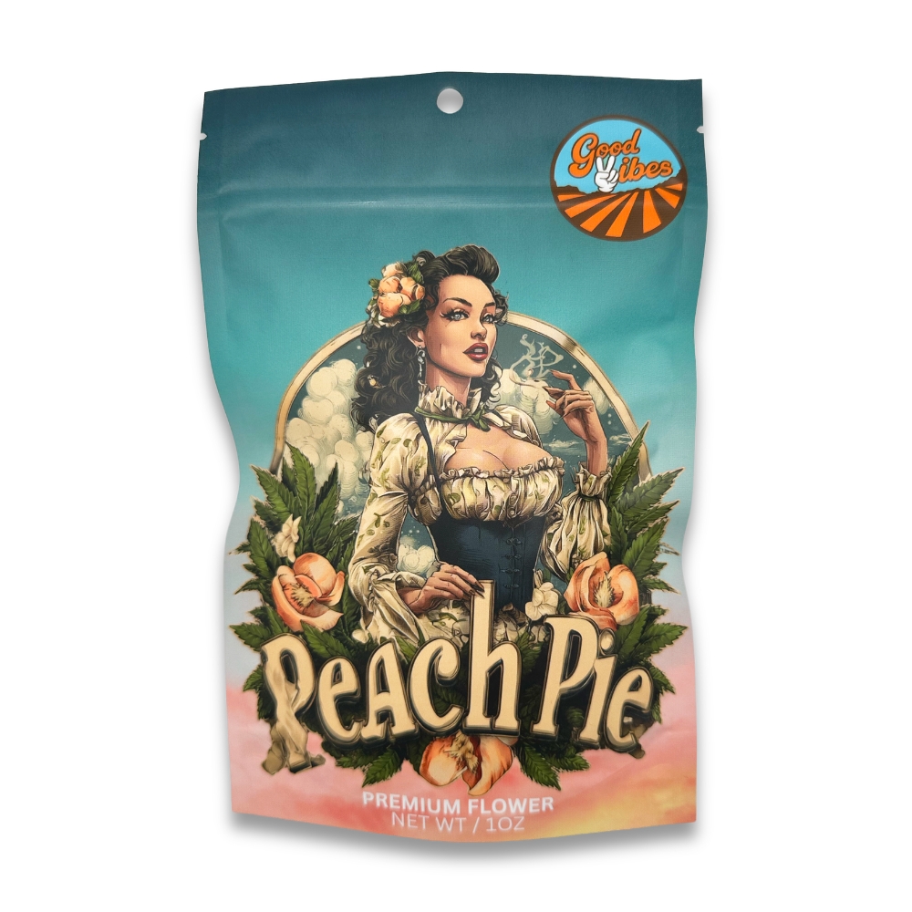 Good Vibes | 28g Prepackaged Flower | Peach Pie