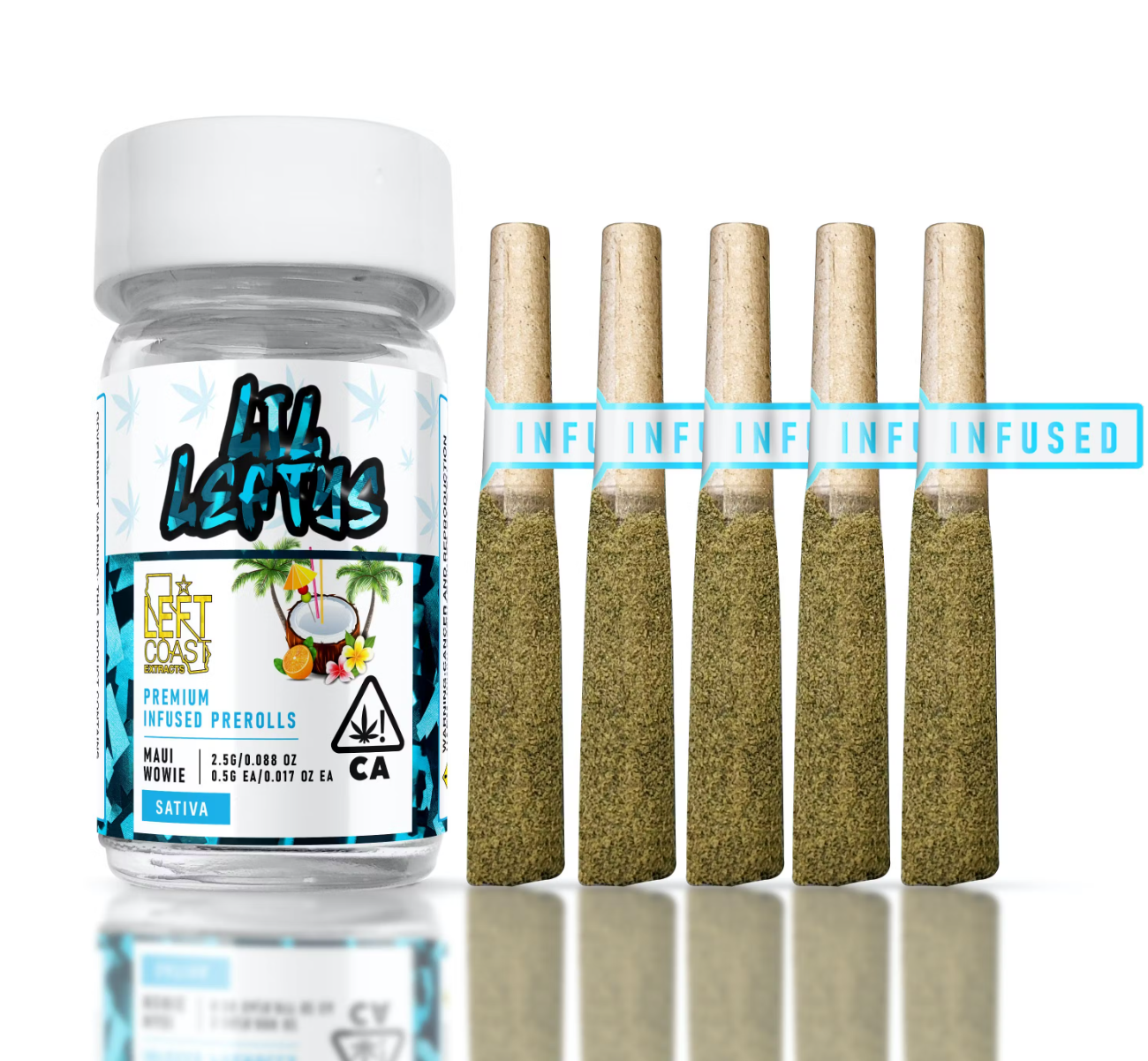 LC-Lil Leftys - Infused Pre-rolls - Maui Wowie Jar