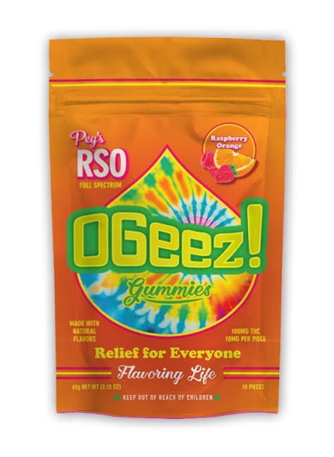 Peg's Raspberry Orange | RSO Gummies | 100mg (10pk)
