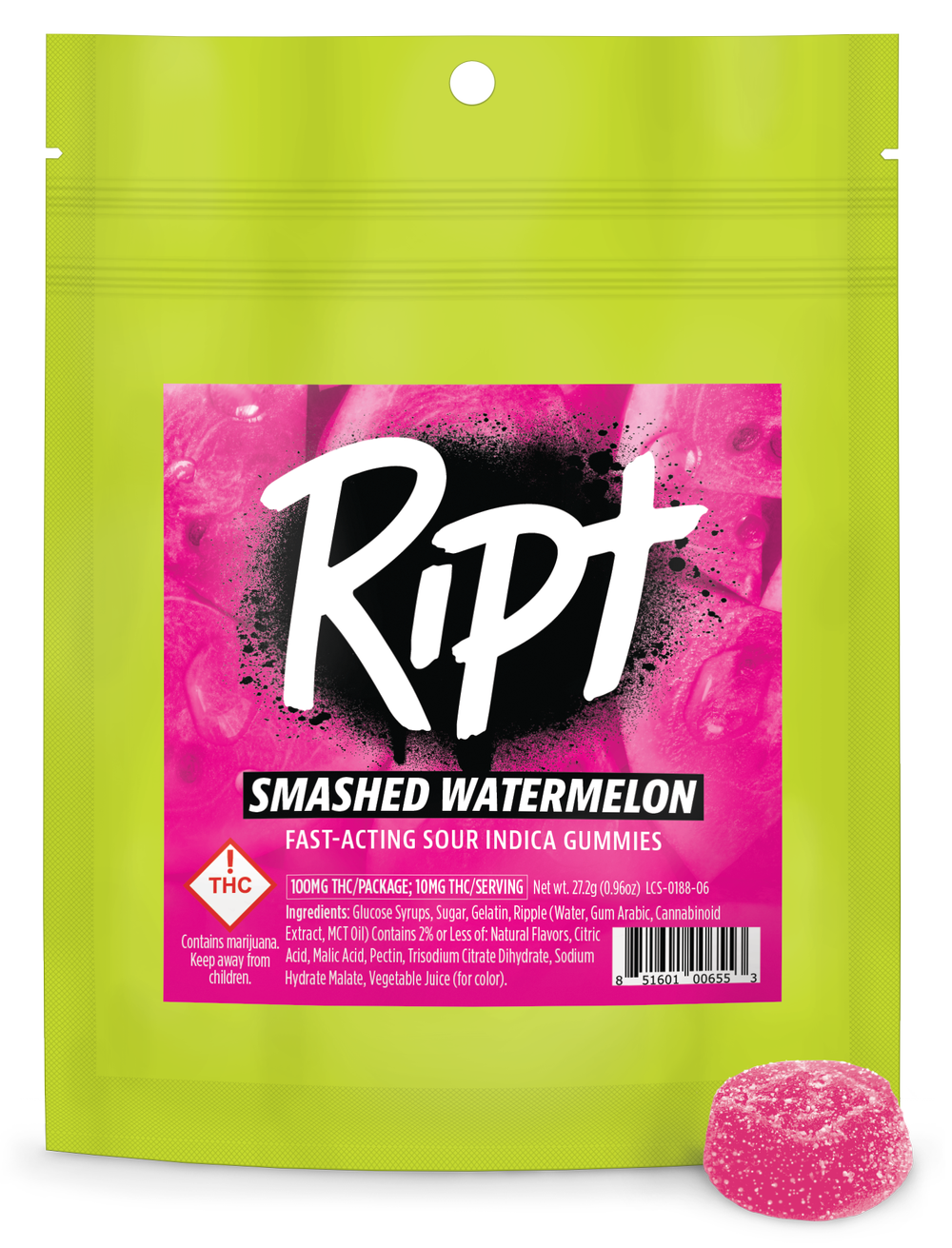 Sour Ript Smashed Watermelon