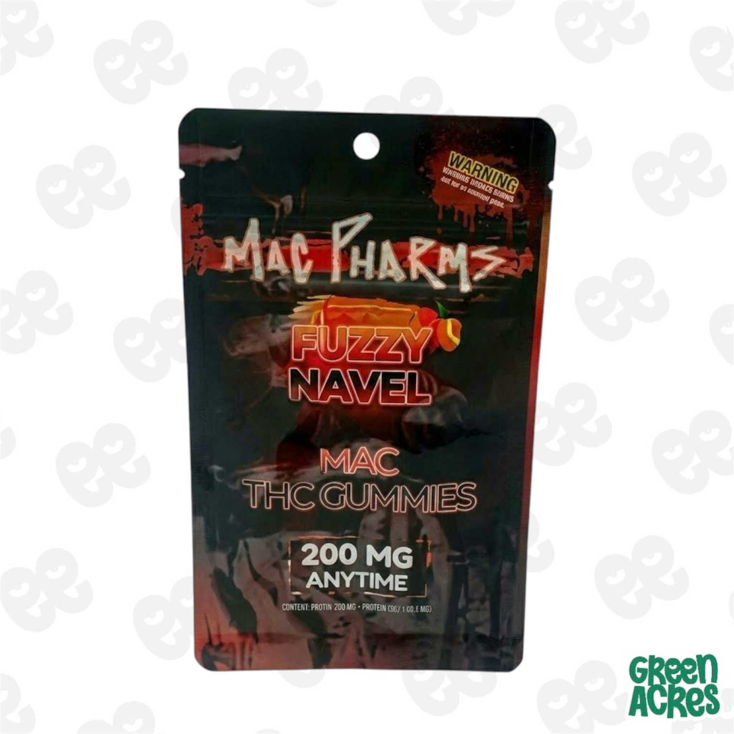 Mac Pharms: Fuzzy Navel Anytime 200MG Gummies