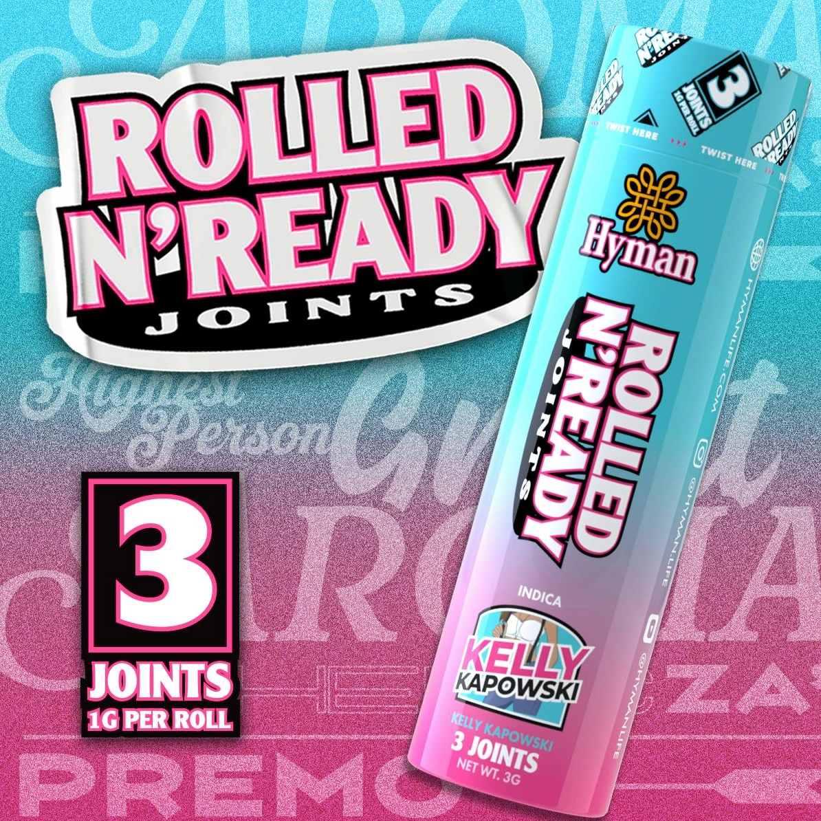 Hyman Rolled n" Ready Multi Pack 3g Pre Rolls - Kelly Kapowski