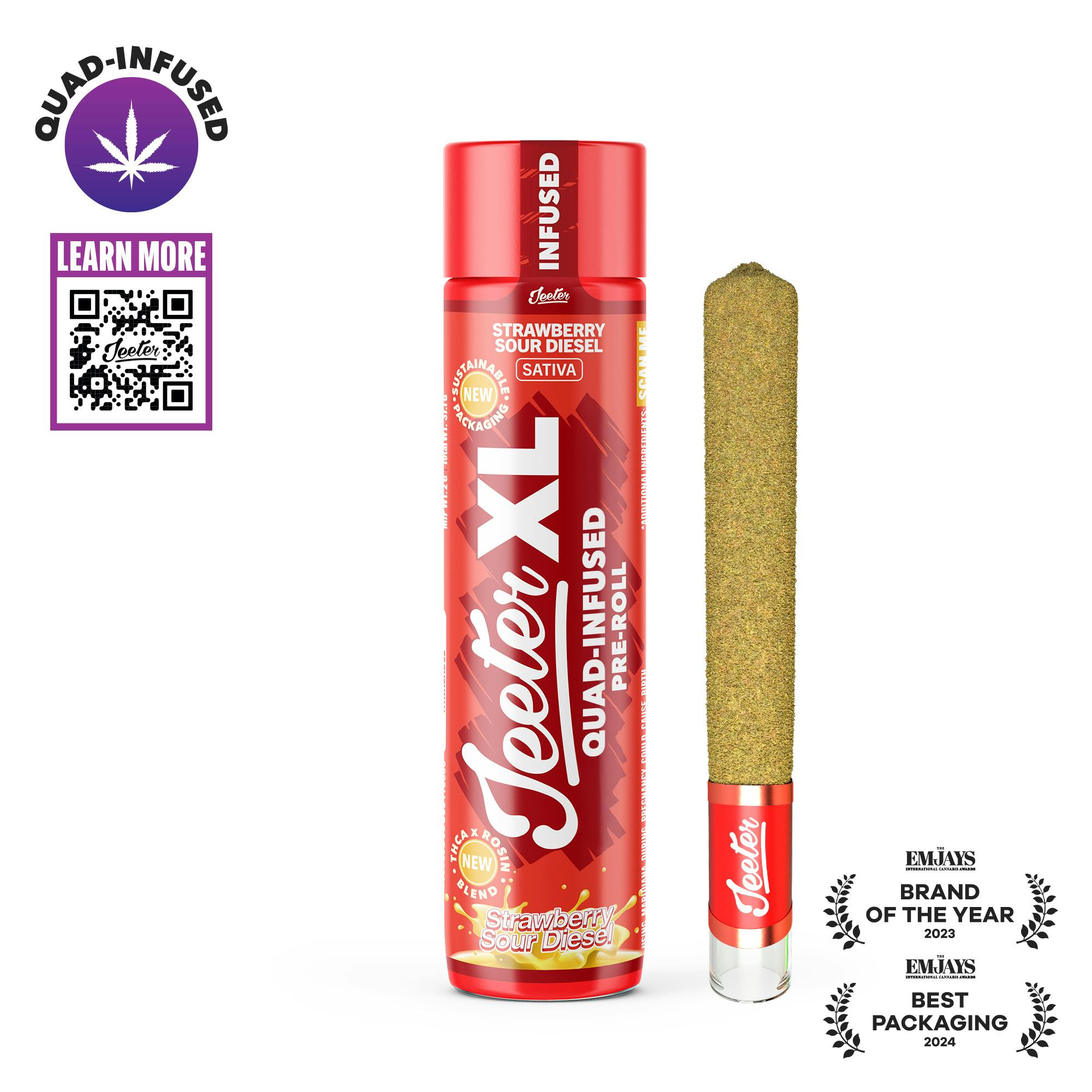 Strawberry Sour Diesel | Quad-Infused XL Pre-Roll | 2g