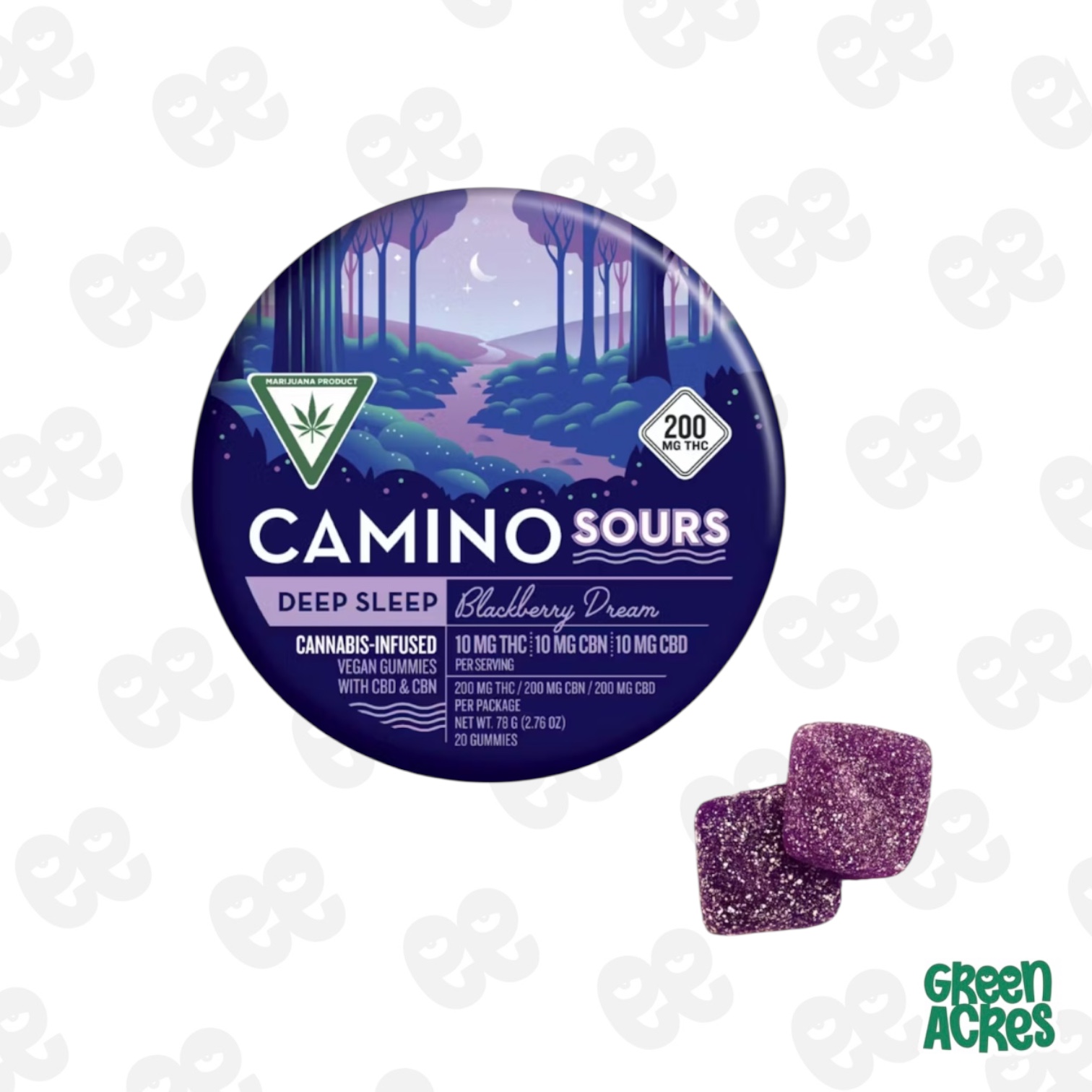 Camino Sours: Blackberry Dream Deep Sleep 200MG Gummies