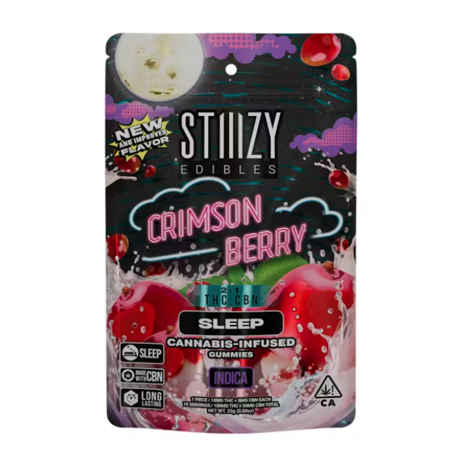 Crimson Berry THC:CBN 2:1 Gummies