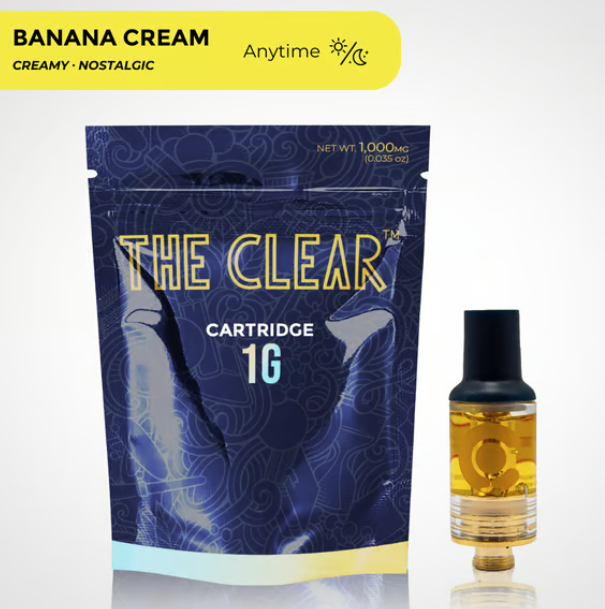 The Clear Vape Cart 1g- Banana Cream