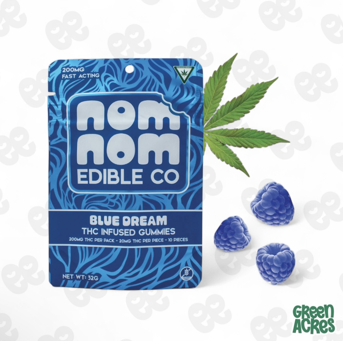 Nom Nom: Blue Dream Gummies 200MG