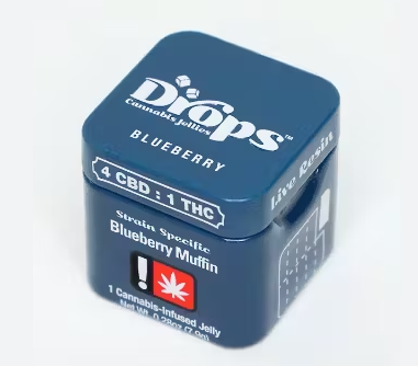 Drops Single Blueberry Enhanced THC 20mg CBN 50mg CBD 200mg Live Rosin Indica 2PK Infused Jellies