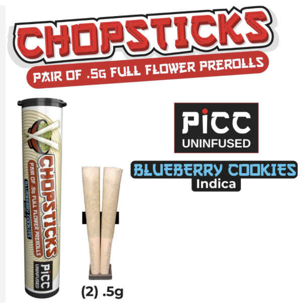 Chopsticks - Preroll - Blueberry Cookies (2pk)