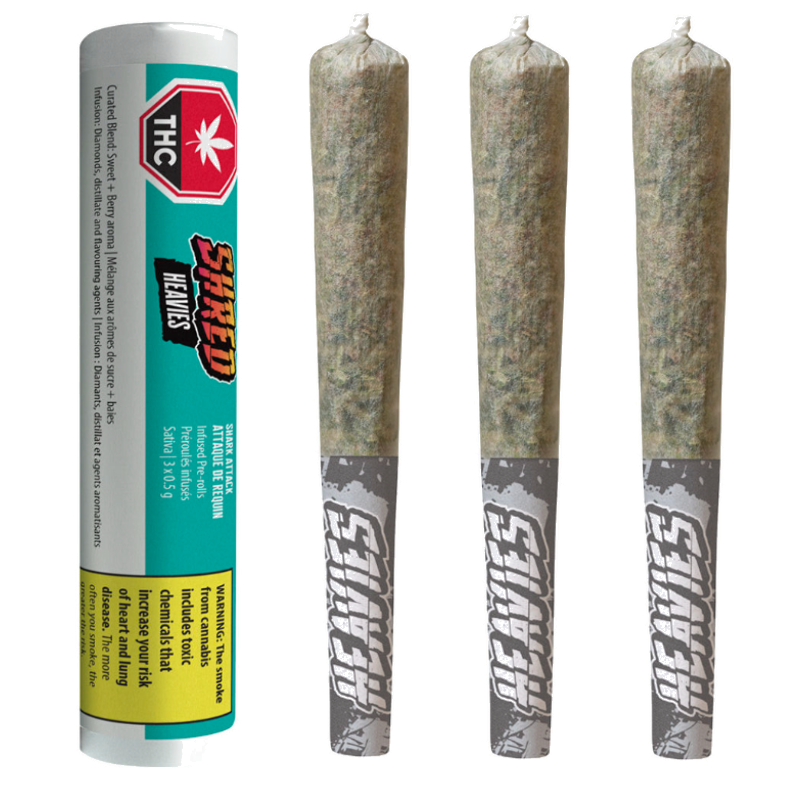 Shark Attack Heavies Diamond & Disty Infused Pre-Roll | 3x0.5g