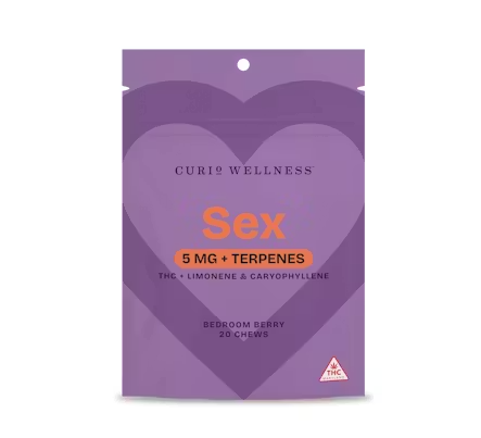 Ⓥ CURIO Sex Chews 100mg: Bedroom Berry 20pk