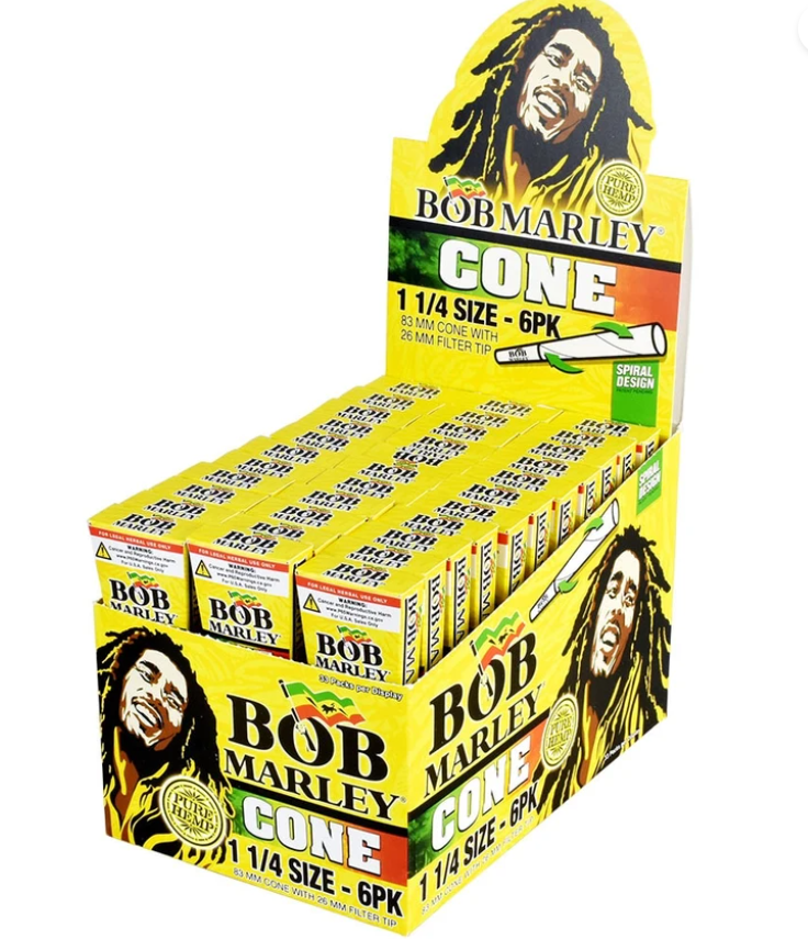 Pre-Rolled Hemp Cones | 1 1/4” 6pk | Bob Marley product photo