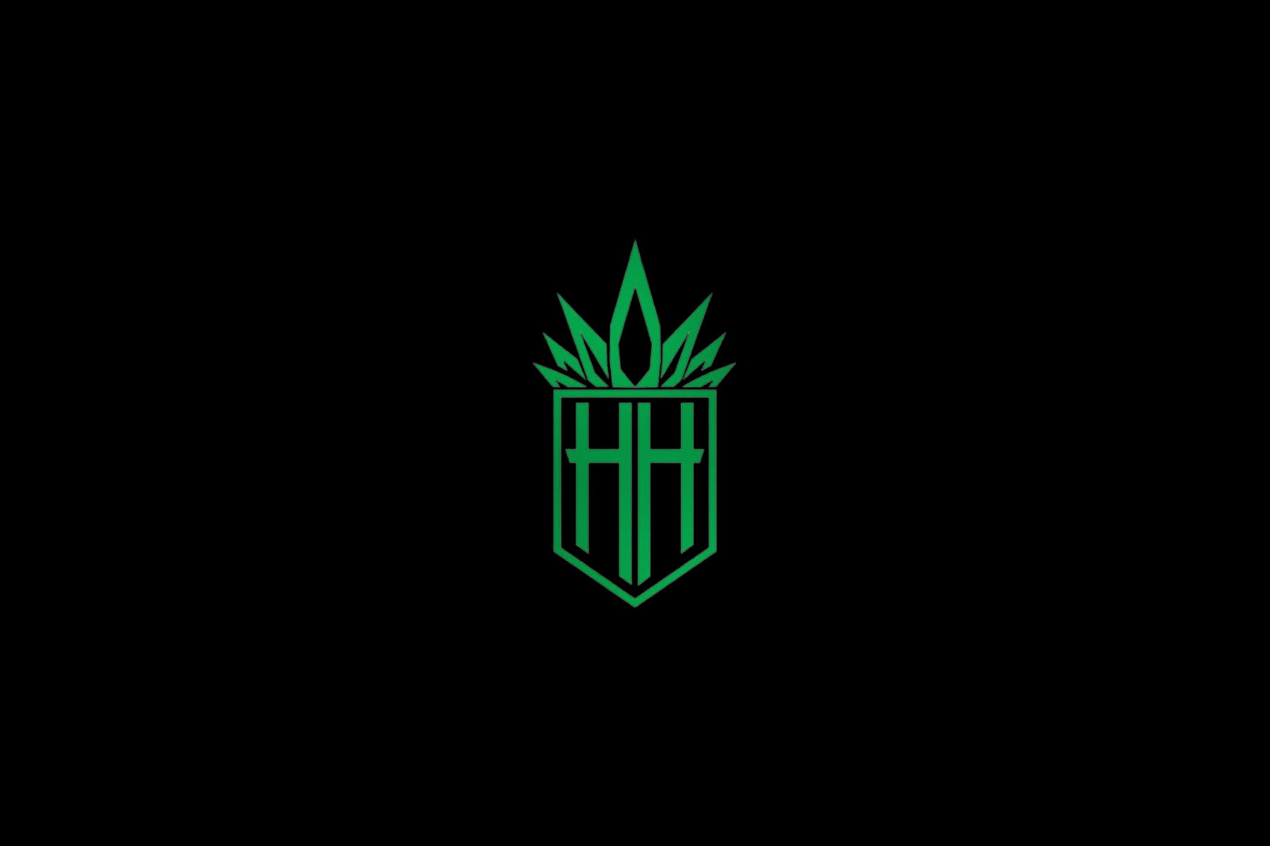 Hempire Rolling Tray Green on Black Large