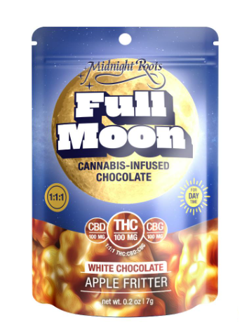Midnight Roots Full Moon 1:1:1 THC:CBD:CBG 100mg Apple Fritter