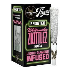 FLYERS FROSTED - INFUSED PREROLL - 5PK - INDICA - WATERMELON ZKITTLEZ