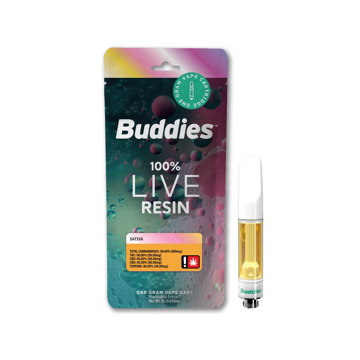 Buddies - Electric Ocean (S) - Live Resin Cartridge 1g