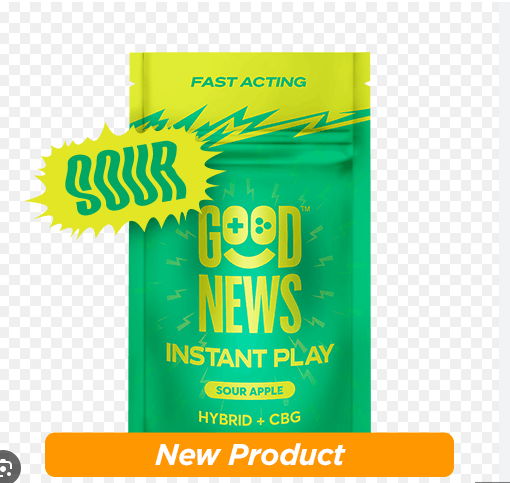 Good News Gummies Instant Play Sour Apple 1:2 CBG/THC (H) 100mg