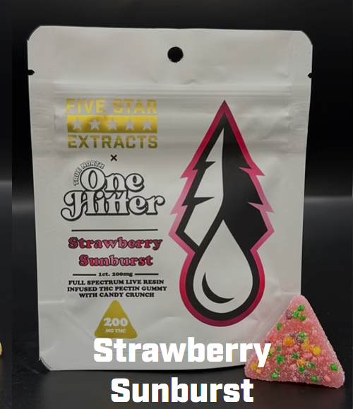 True North | Strawberry Sunburst | Full Spectrum One Hitter Gummy | 200mg | Hybrid