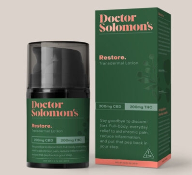 Dr. Solomon's Topical Pain Relief Lotion 400mg- Restore 1:1 (CBD:THC)