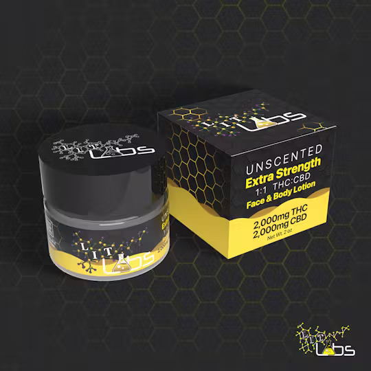 1:1 THC/CBD Unscented Lotion - 2oz