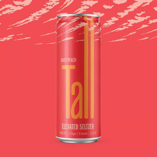 TALL Elevated Seltzer Juicy Peach 10mg