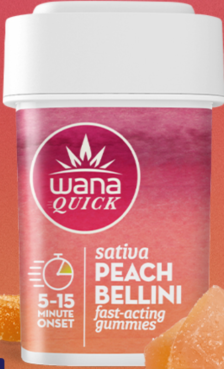 Wana Peach Bellini Gummies Quick