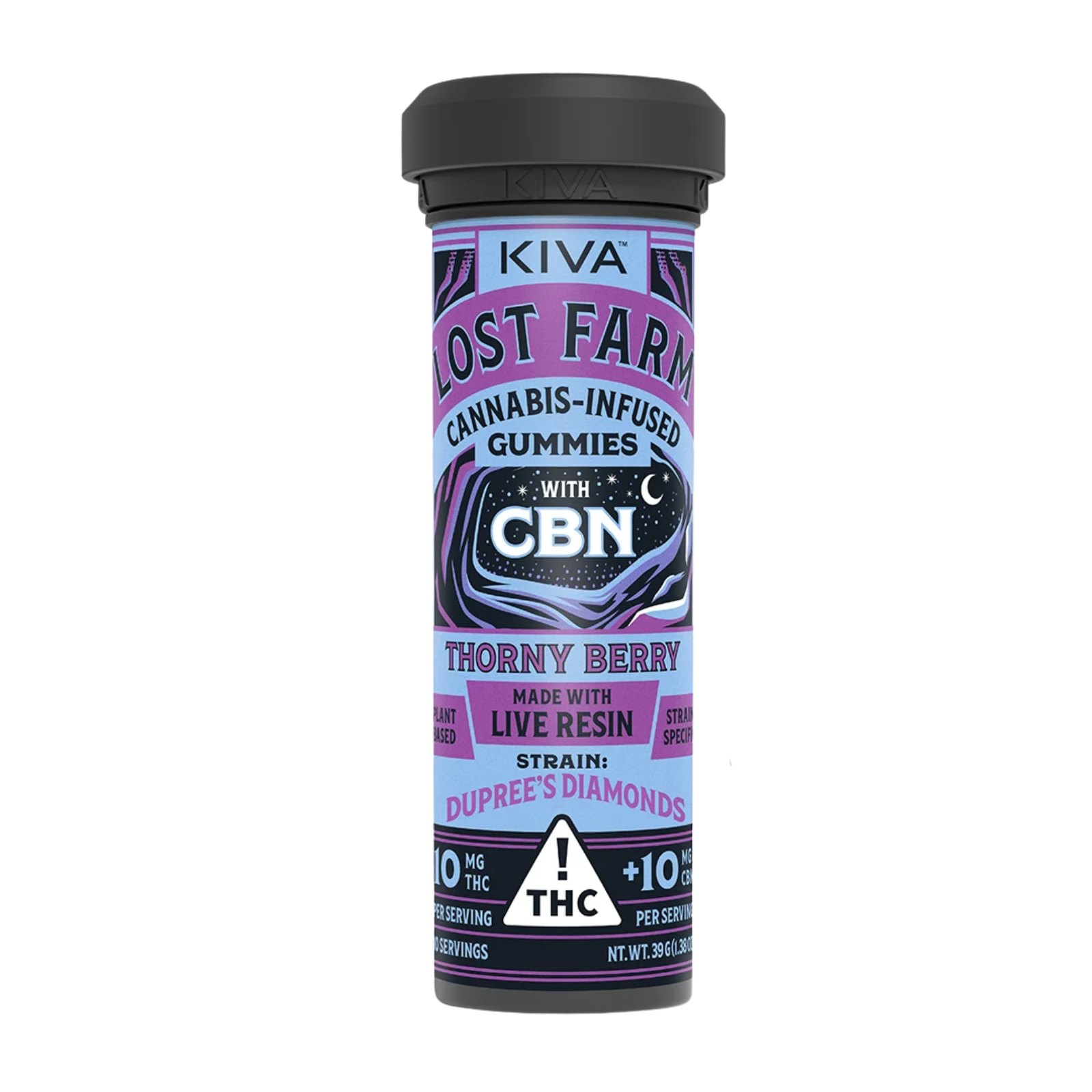Kiva Lost Farm Thornyberry LR 100mg Gummy THC/CBN