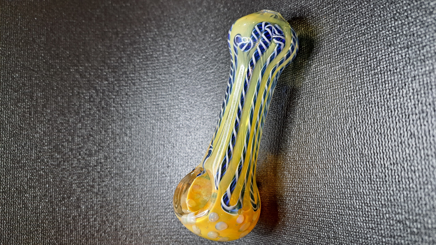 Pipe - TF - 5" Thick Premium Glass Hand Pipe - Color Splash