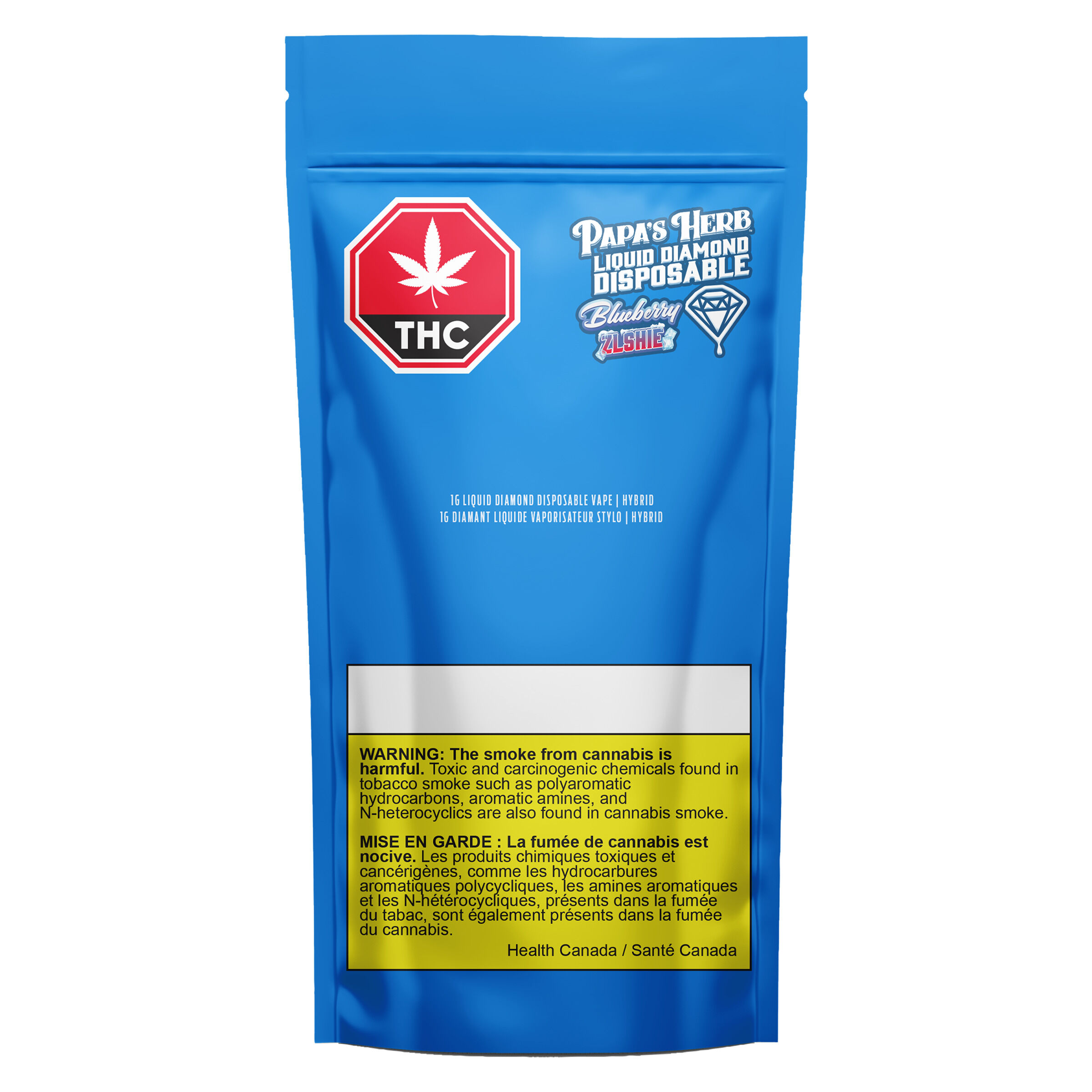 Papa's Herb - Hybrid Blueberry Zlshie - Liquid Diamond Disposable - 1g
