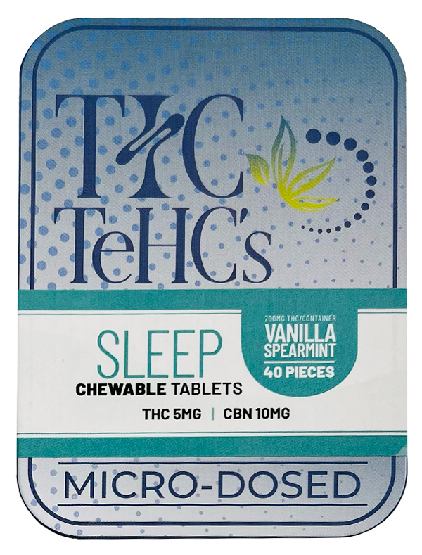 HIGH TEHC | SLEEP VANILLA SPEARMINT CHEWABLE MINTS | 100mg HARD CANDY