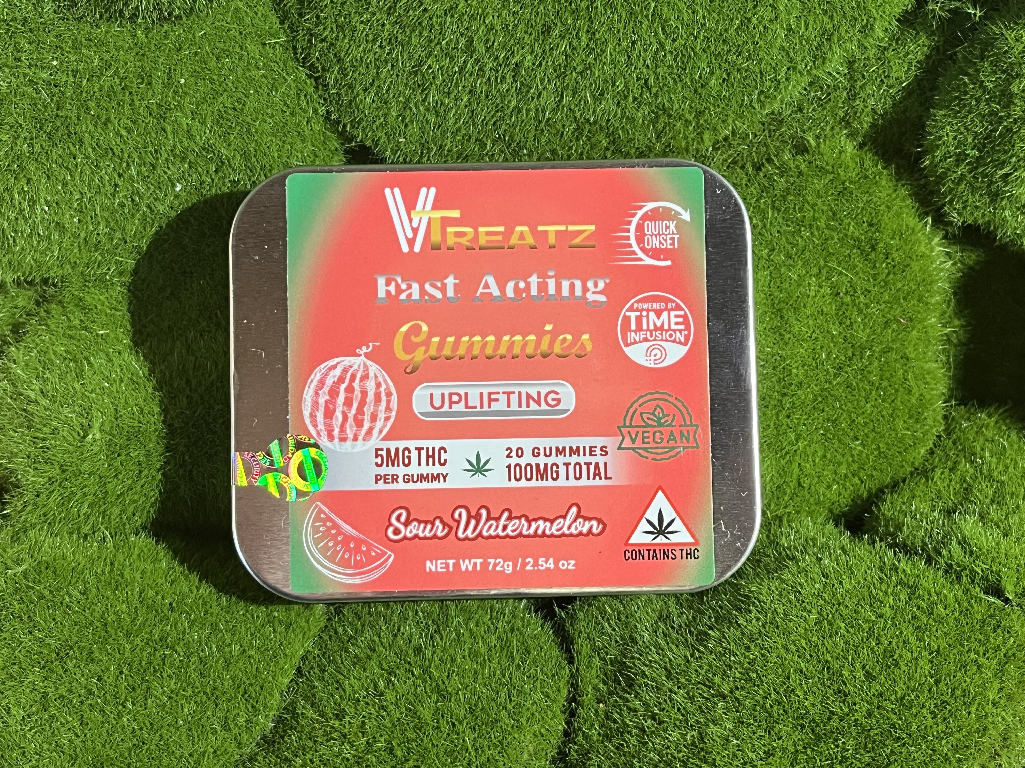 100mg Edible Pack | Sour Watermelon Gummies