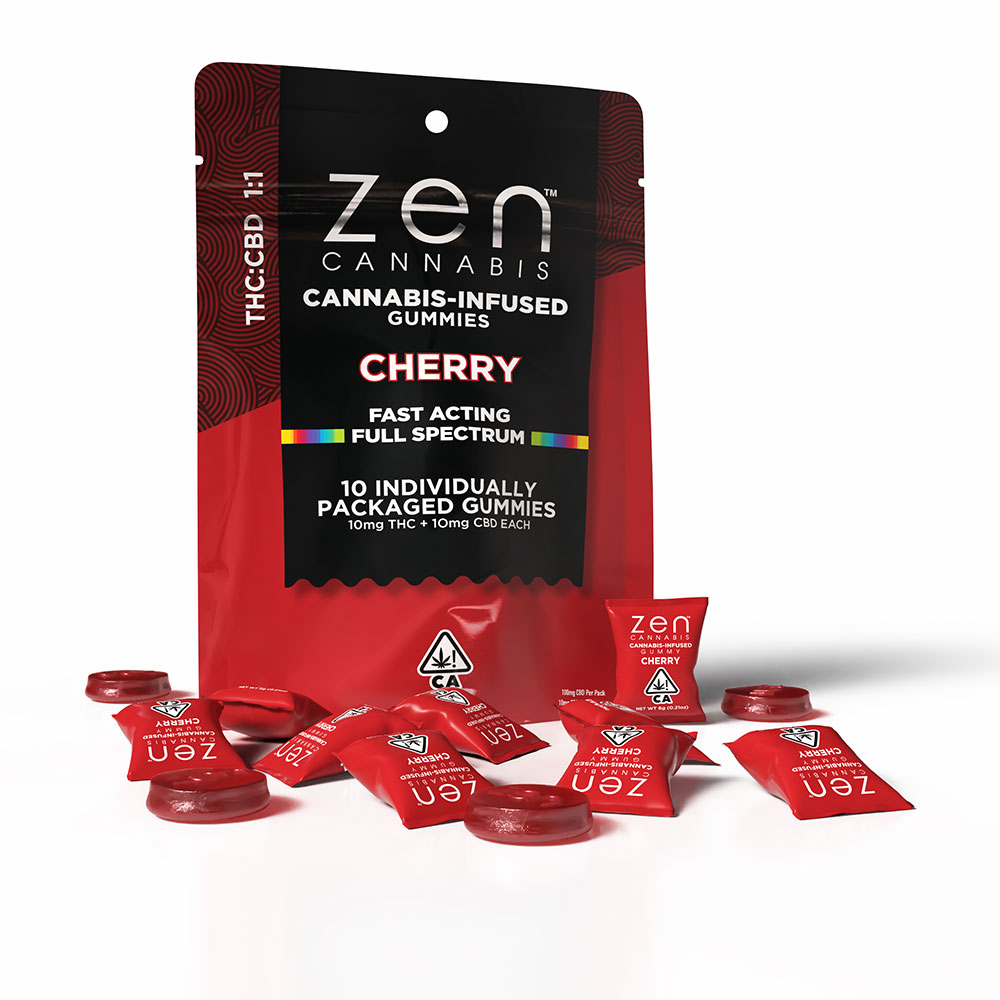 Cannabis Cherry Fast Acting  1:1 CBD/THC Gummies