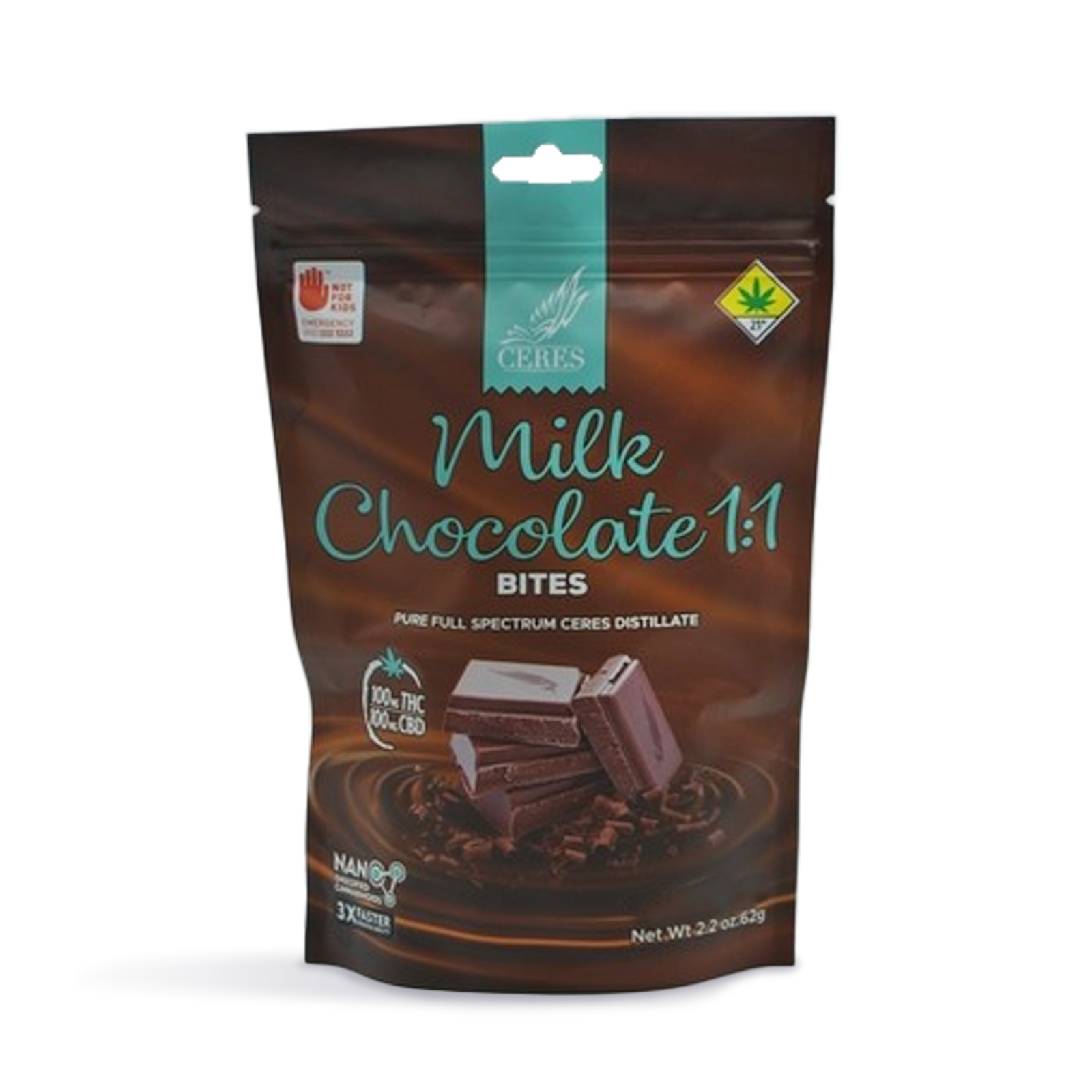 Milk Chocolate 1:1 Indica Bites 10-pack | 200mg