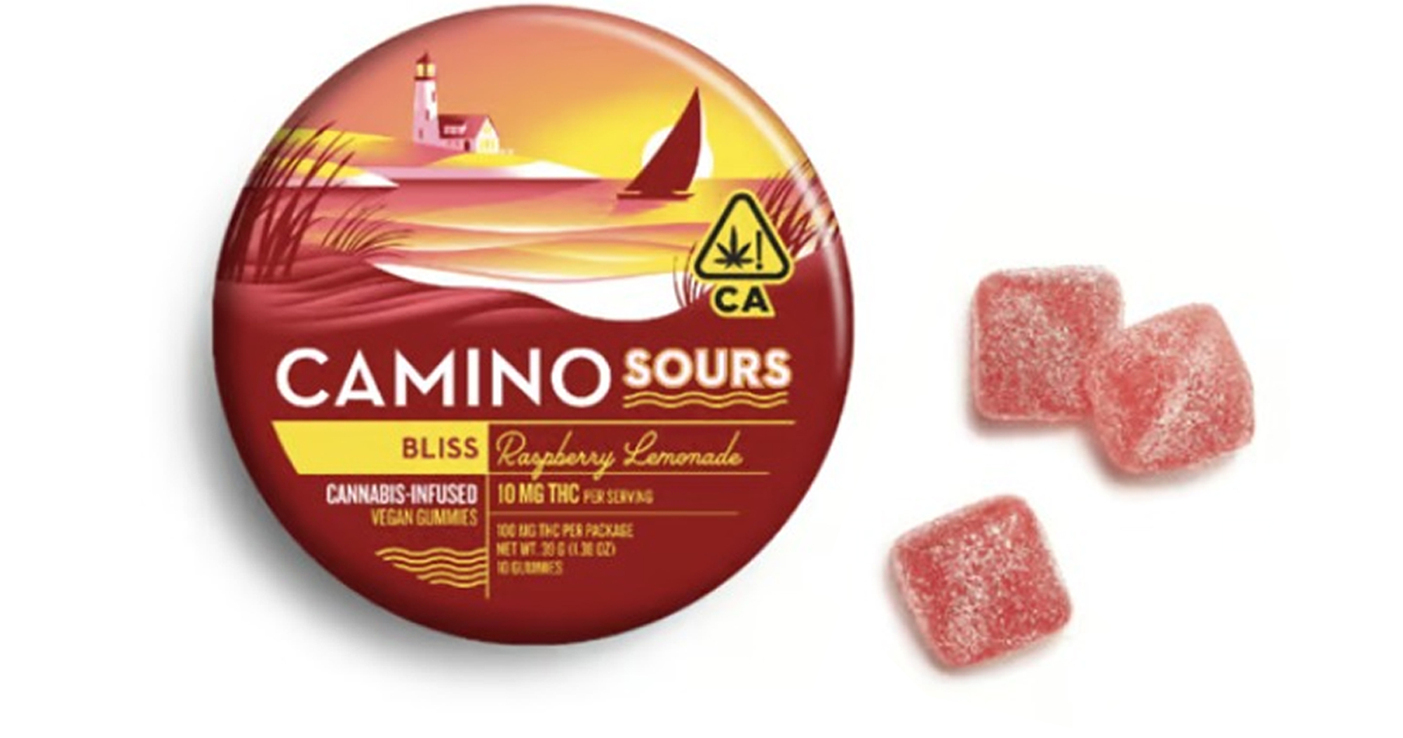 Sour Raspberry Lemonade Gummies 10pk | 100mg