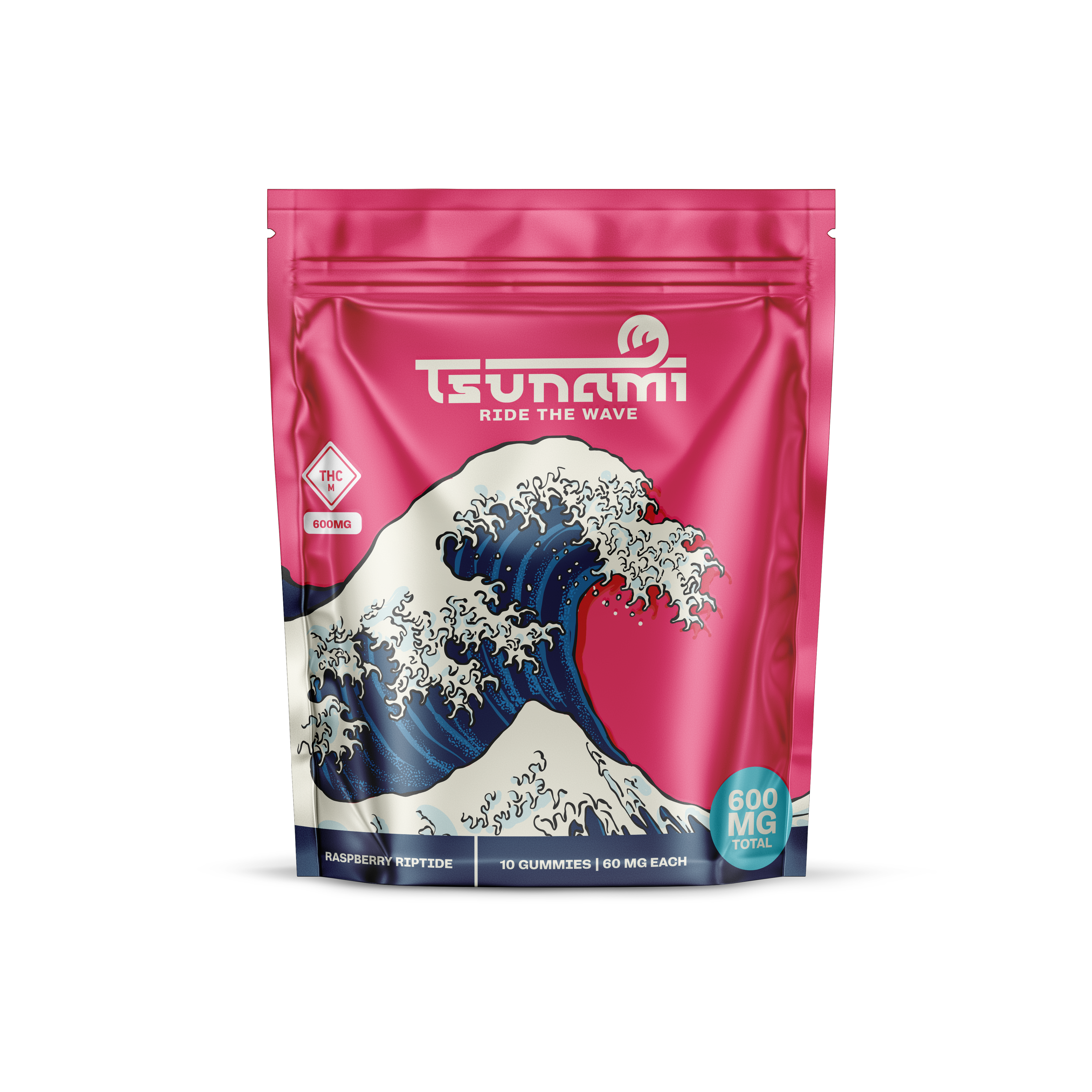 Tsunami Gummies | Raspberry Riptide | 600mg | 10pk