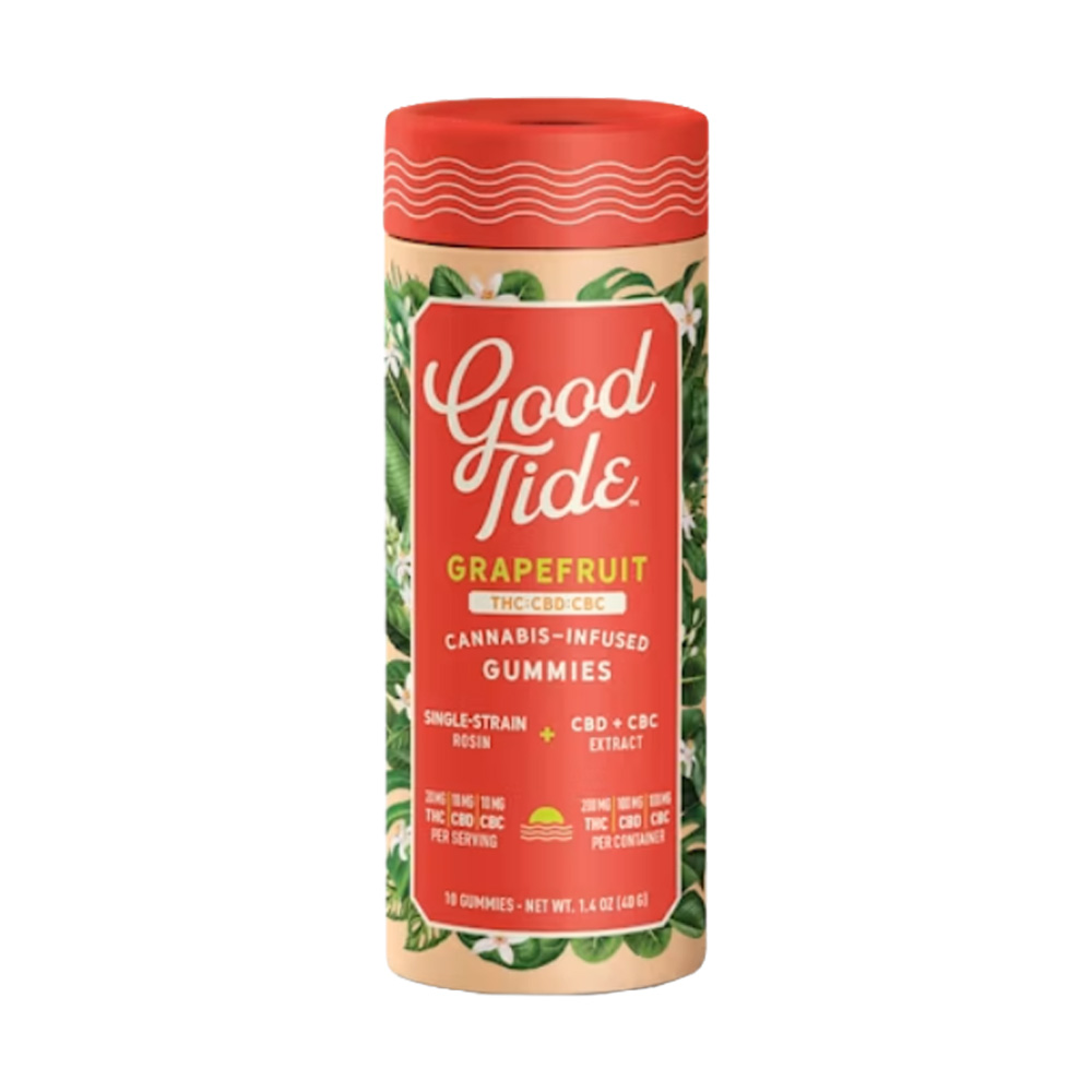 Good Tide | 200mg THC 100mg CBD 100mg CBC Gummies | Grapefruit