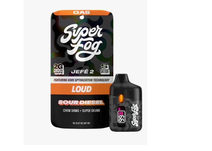 Mfused Super Fog - Sour Diesel (Loud Jefe 2 ) High Terpene Extract Disposable Vape - 2g