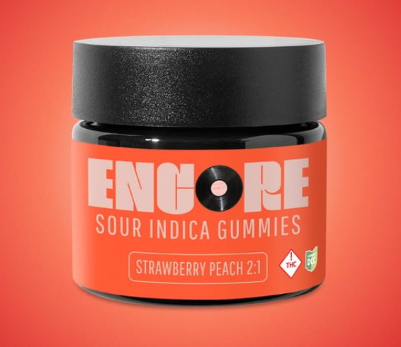 (84608) 2:1 Sour Strawberry Peach Gummies 10Pk