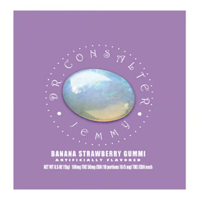 2:1 Banana Strawberry - THC:CBN - Gummy - 100mg (1pk)