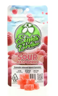 SOUR RASPBERRY (100MG) 10PC GUMMIES [H]