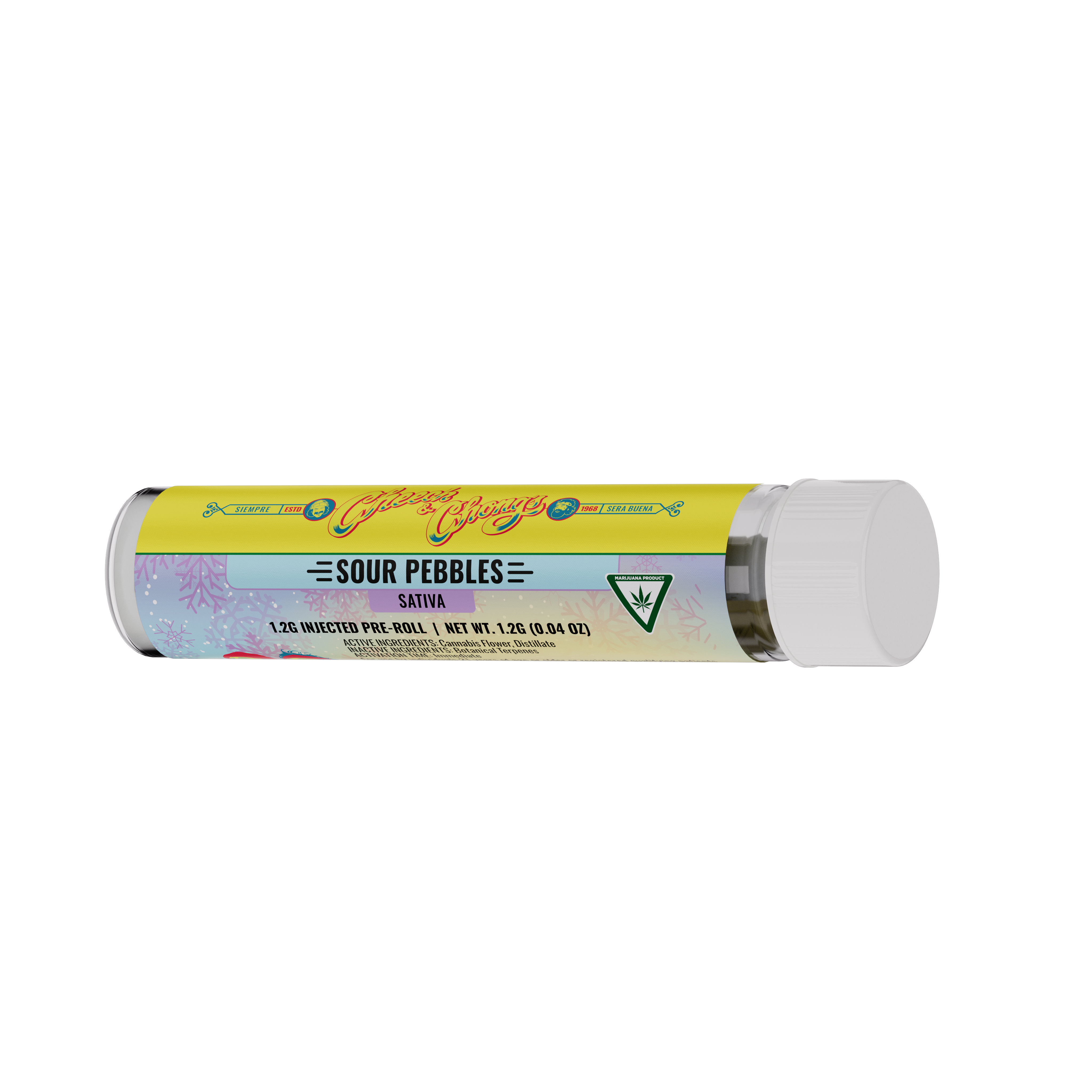 Cheech & Chong - 1.2G Infused Preroll - Sour Pebbles