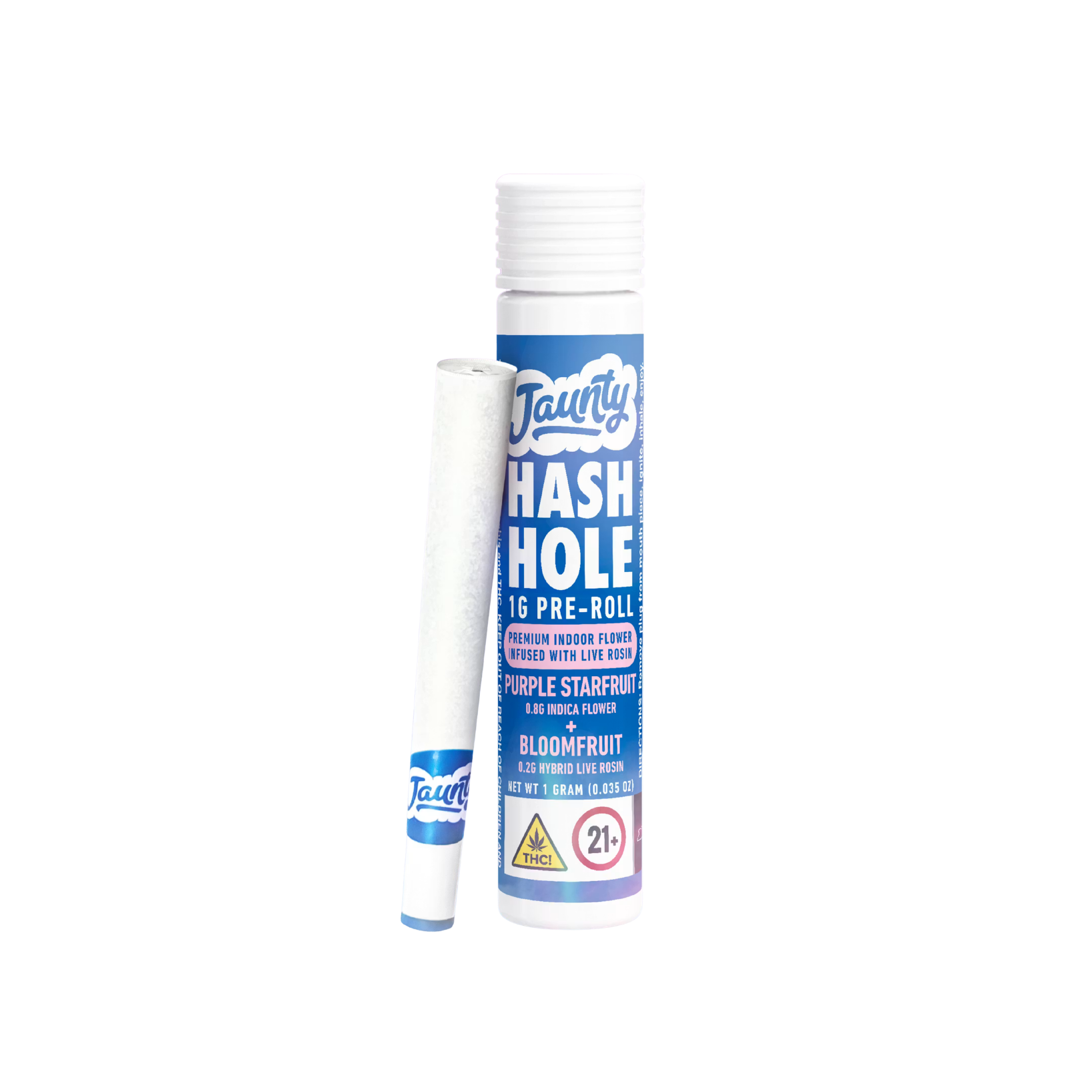 Jaunty - Purple Starfruit x Bloomfruit Hash Hole Infused Preroll - 1g