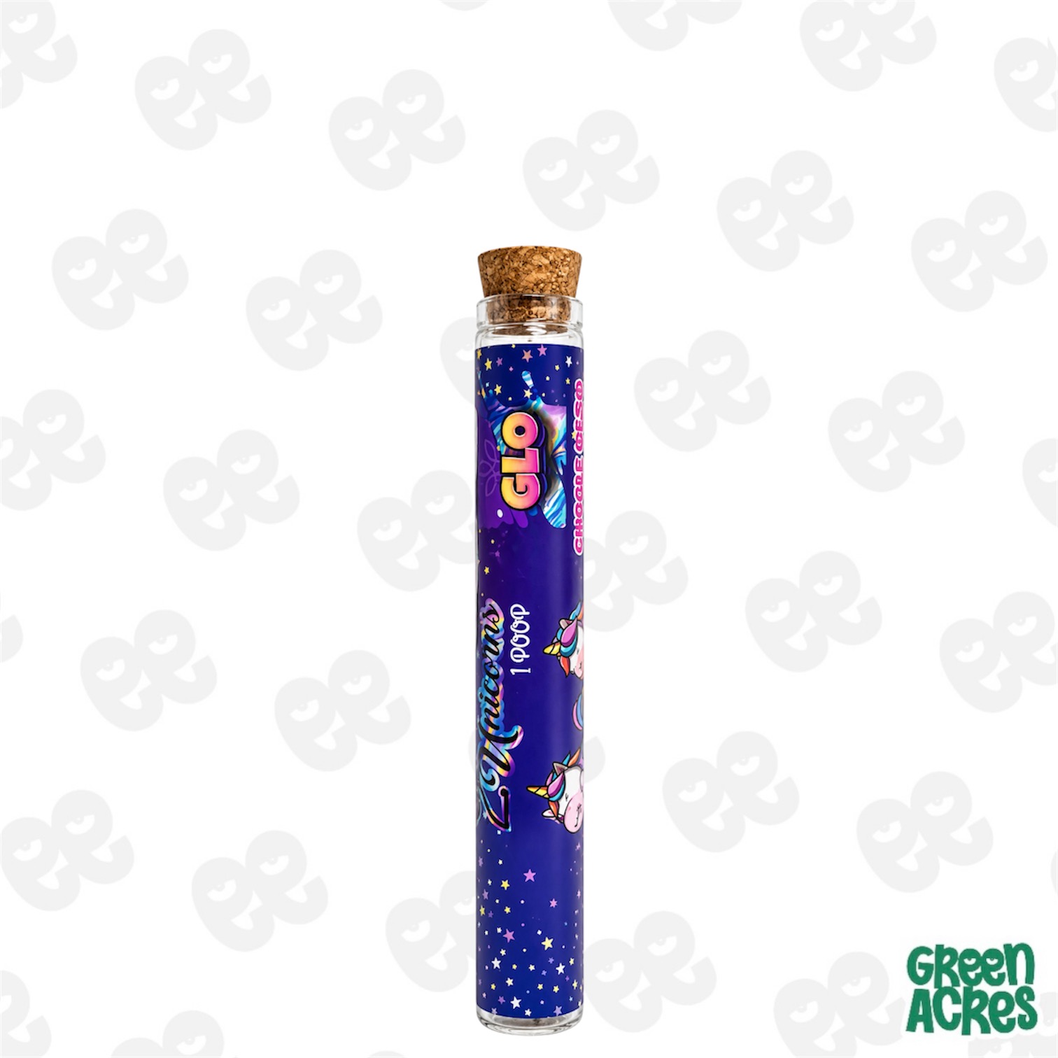 Glo Farm: 2 Unicorns 1 Poop 1G Bubble Hash Infused Preroll