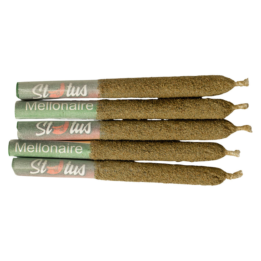 Status - Mellonaire Liquid Diamond Infused Kief Coated Pre-Rolls - 5x0.25g
