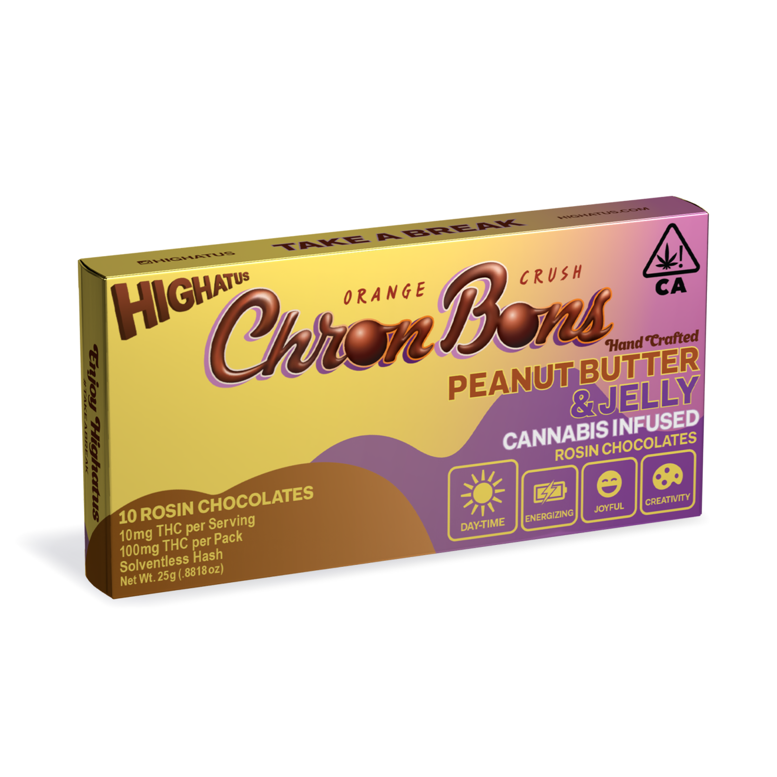 ChronBons Peanut Butter & Jelly Rosin Infused Chocolates (10 X 10mg)