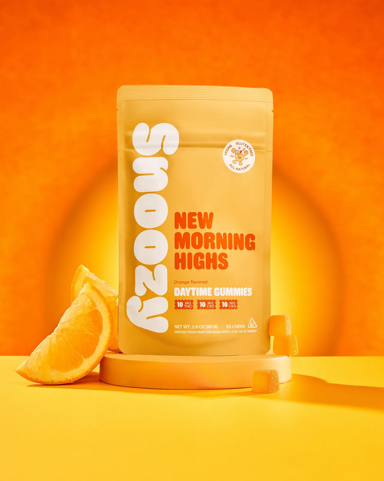 Snoozy | Daytime Gummies | Orange CBG Relief | 20ct | 100mg | .1g by Snoozy - edibles cannabis product