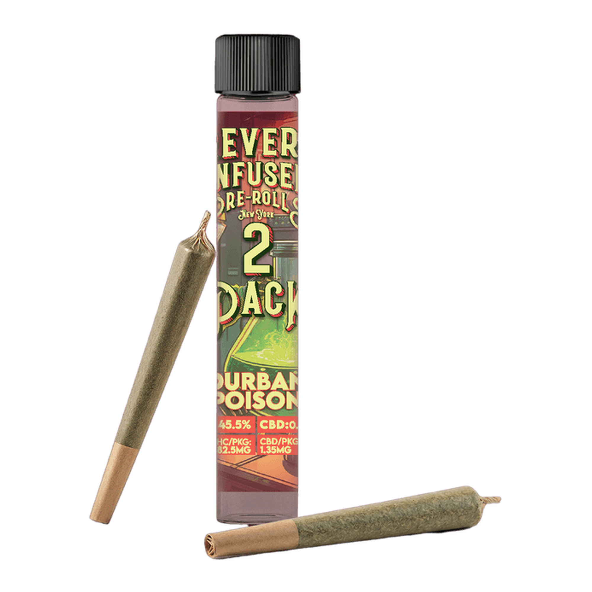 REVERT | Durban Poison | Distillate Infused Ground Pre-rolls | Sativa | 0.75g x 2pk