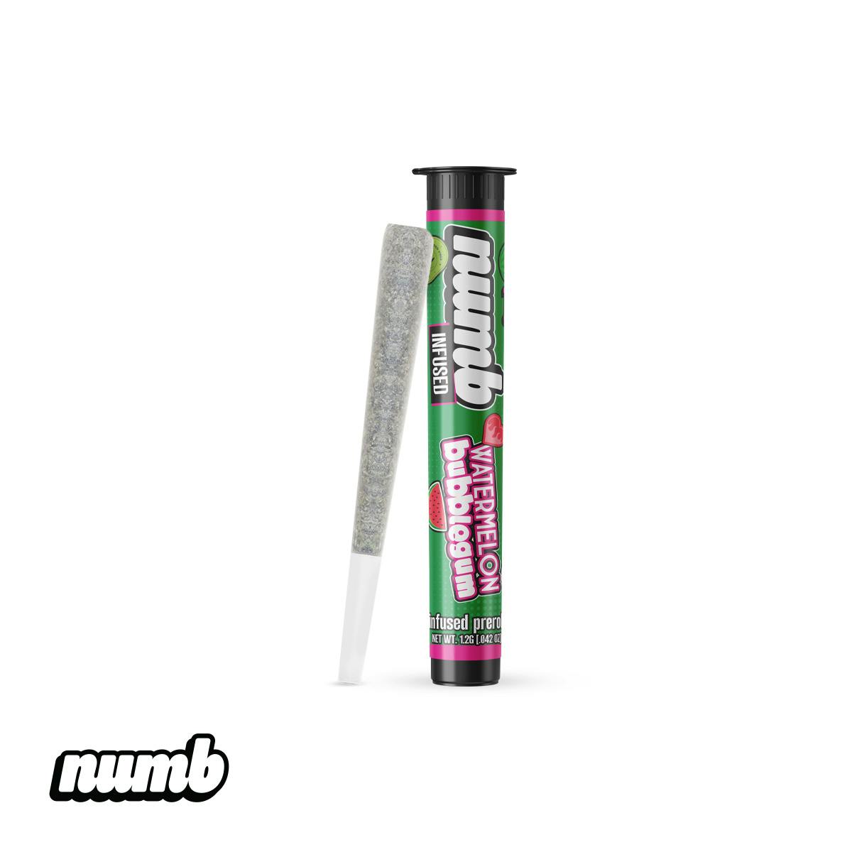 Numb Watermelon Bubblegum Infused Pre-roll 1.2g